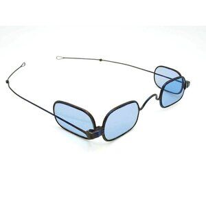 Antique Light Blue Wire Rim 4  -  Lens Sunglasses Spectacles Vtg Glasses